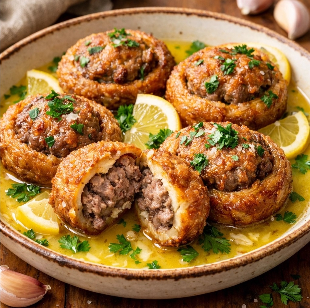 ארטישוק ממולא בשר בטעם לימון