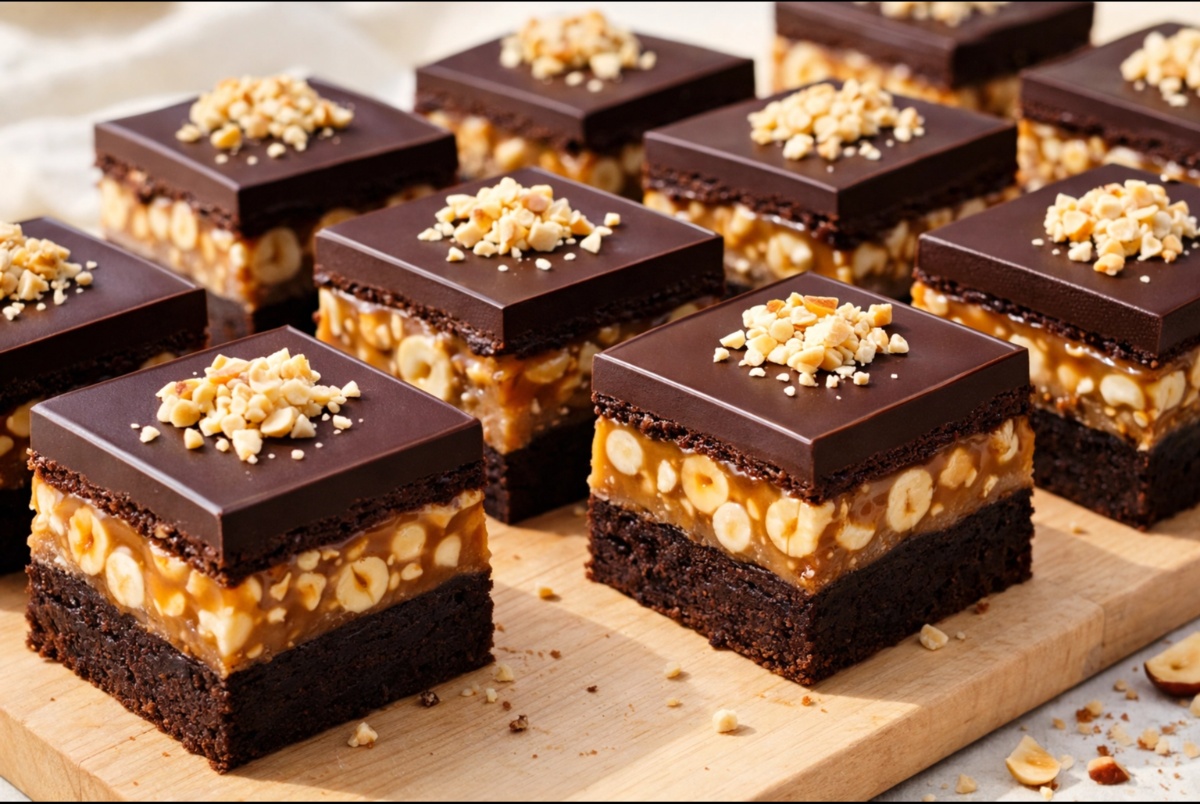 בראוניז קרמל ואגוזי לוז