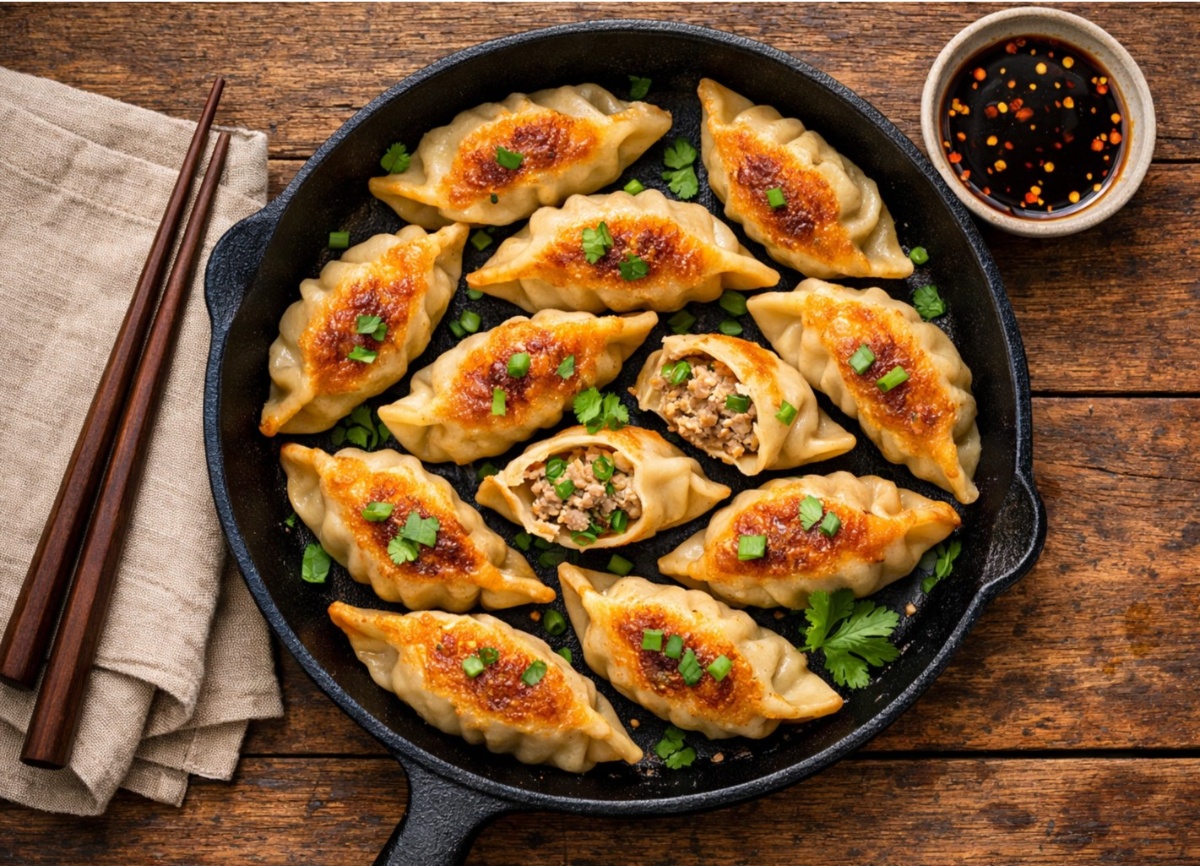 גיוזה במילוי בבשר