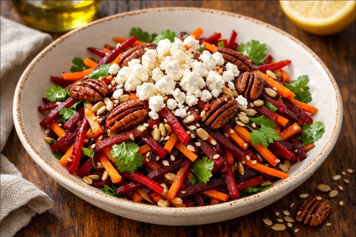 סלט סלק גזר ופיצוחים