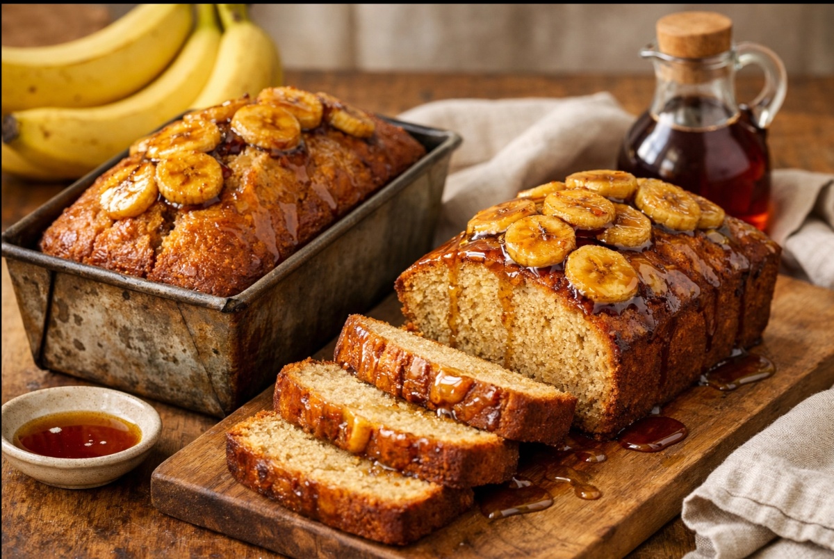 עוגת בננה עם מייפל