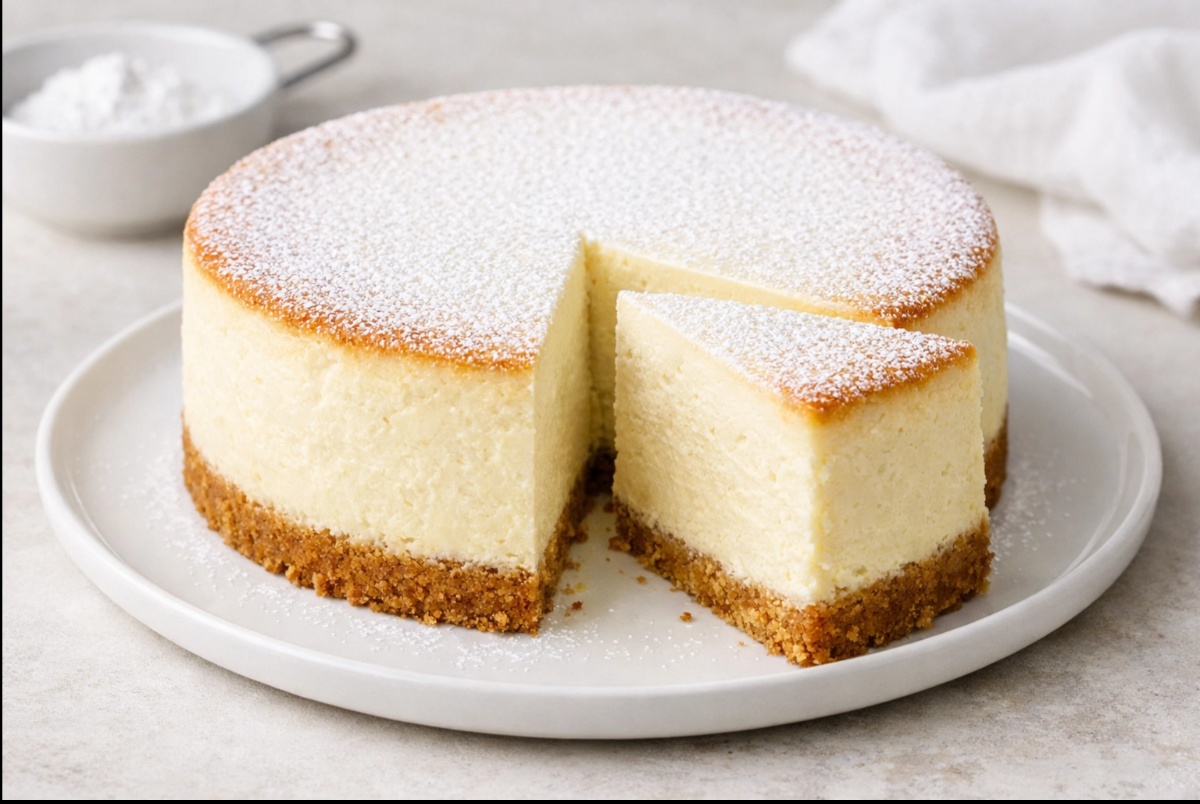 עוגת גבינה עם פירורי בסקויט