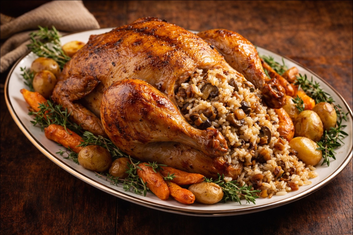 עוף ממולא באורז