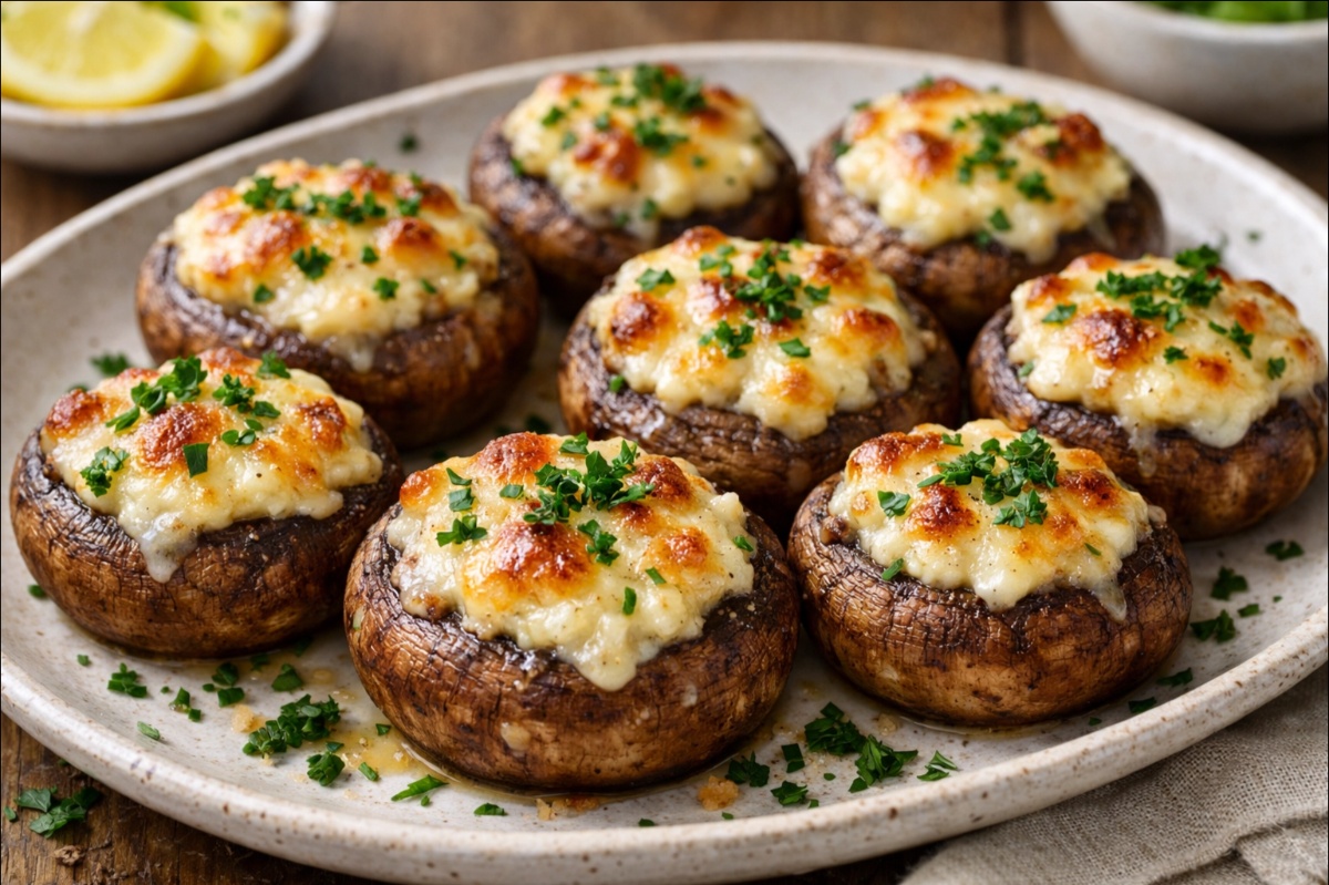 פטריות ממולאות בגבינה