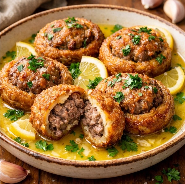 ארטישוק ממולא בשר בטעם לימון