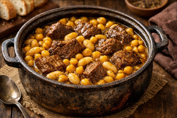 חמין שעועית וחומוס