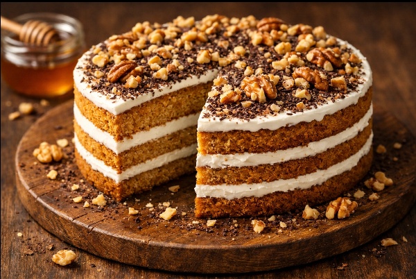 עוגת שכבות מבצק דבש