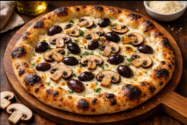פיצה ברוטב שמנת
