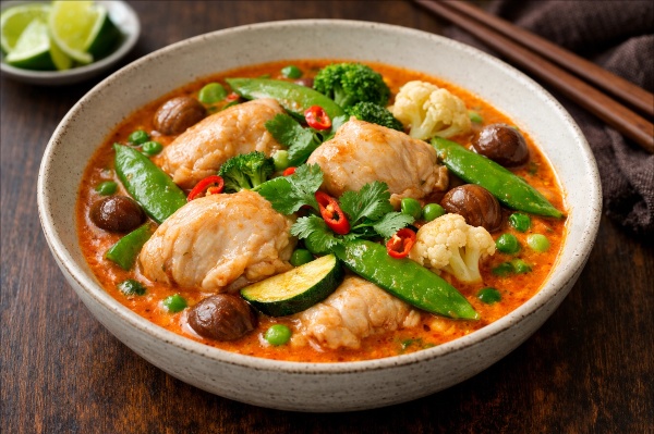 פרגיות בקארי וקרם קוקוס