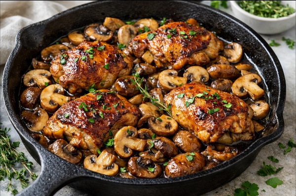 פרגית עם פטריות